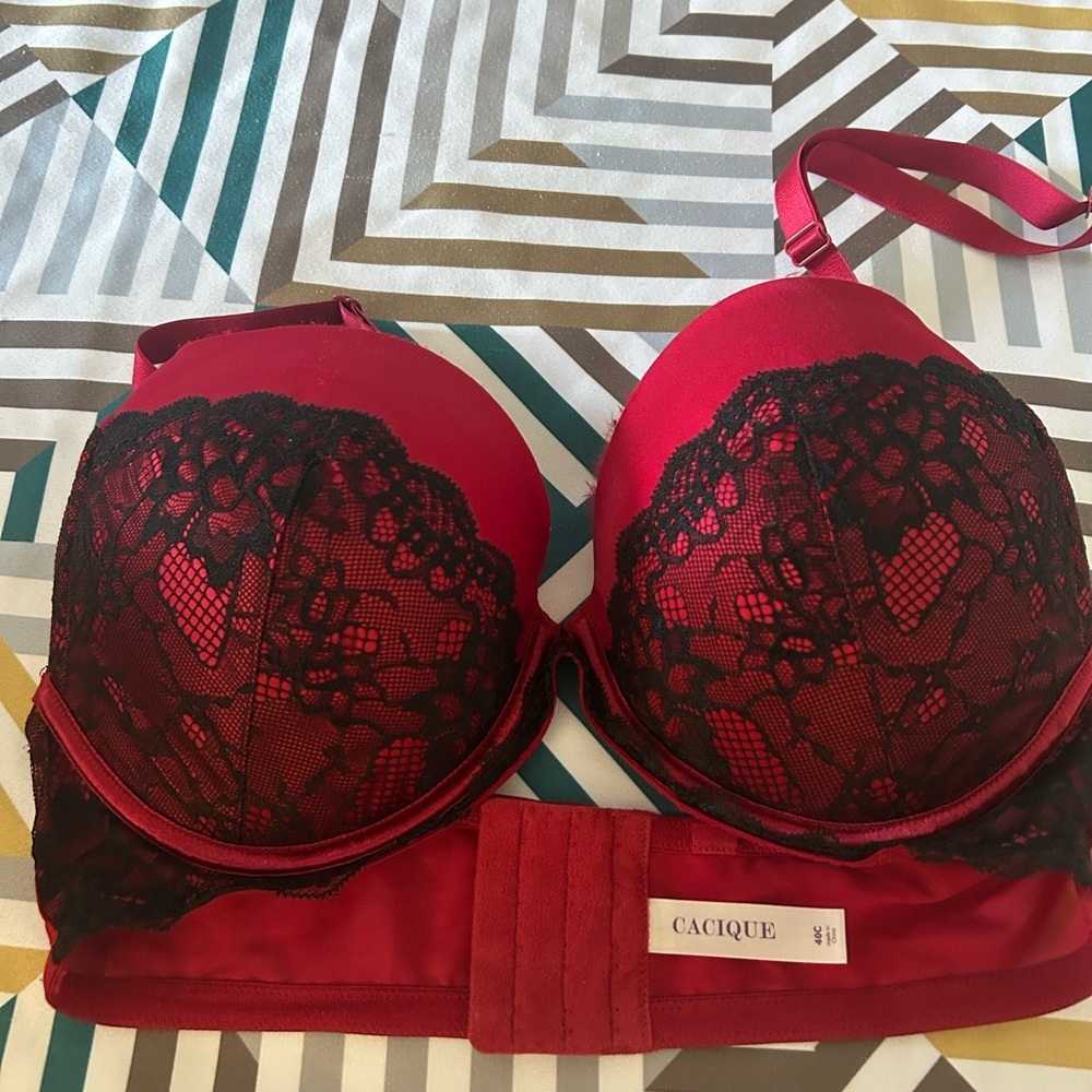 Cacique Red Lace Bra size 40c